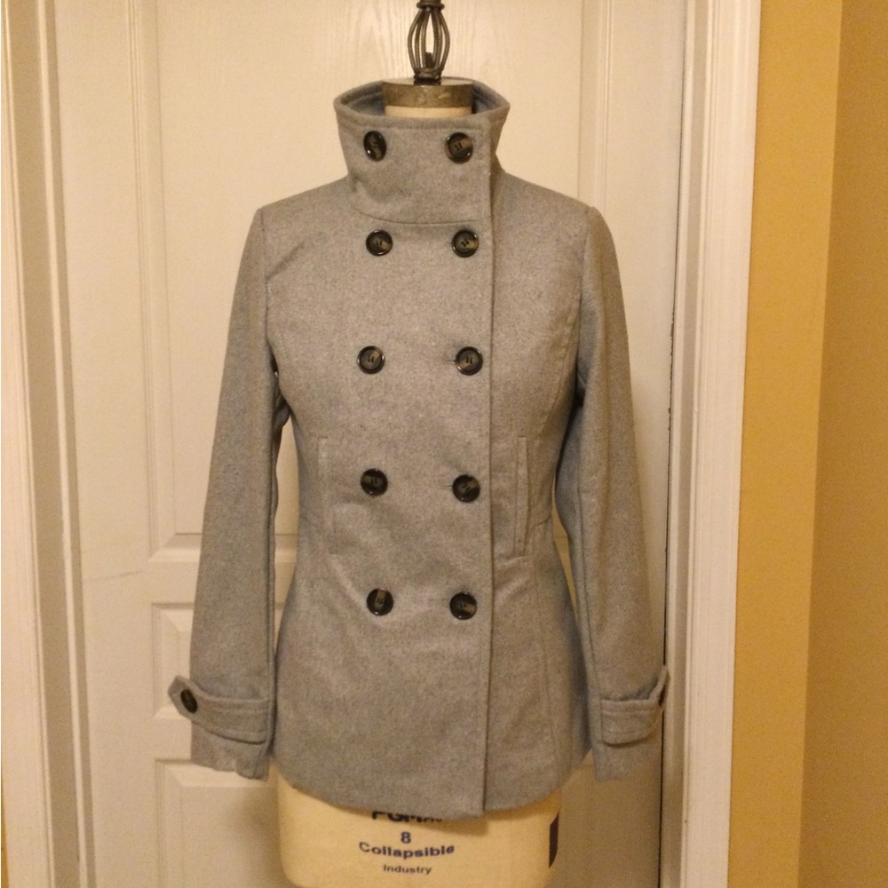 Wool Double-Breasted Peacoat